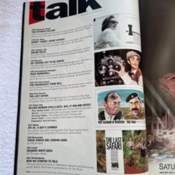 Premiere issue of Talk Magazine Sept. 1999 - Picture 2 of 4